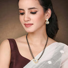 CZ & Crystal Mangalsutra Set | Timeless Sparkle by Peora

