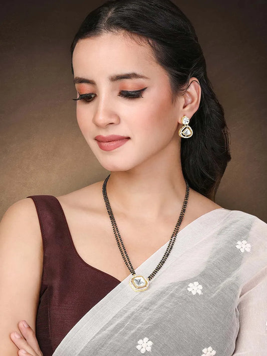 CZ & Crystal Mangalsutra Set | Timeless Sparkle by Peora

