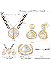 Elegant CZ & Crystal Mangalsutra Set