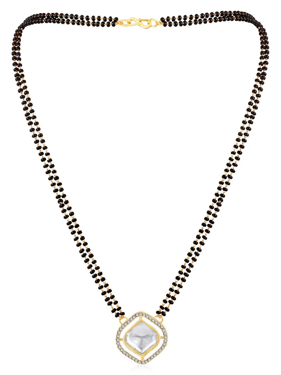 CZ & Crystal Mangalsutra Set | Timeless Sparkle by Peora

