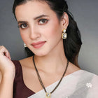 CZ & Crystal Mangalsutra Set | Elegant Sparkle by Peora

