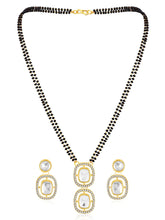 CZ & Crystal Mangalsutra Set | Elegant Sparkle by Peora


