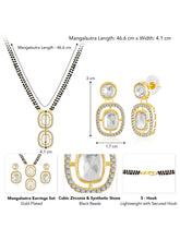 CZ & Crystal Mangalsutra Set | Elegant Sparkle by Peora

