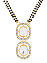 CZ & Crystal Mangalsutra Set | Elegant Sparkle by Peora

