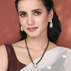 CZ & Crystal Mangalsutra Set | Sparkling Bridal Jewellery by Peora

