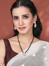 CZ & Crystal Mangalsutra Set | Sparkling Bridal Jewellery by Peora

