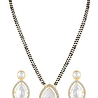 CZ & Crystal Mangalsutra Set | Sparkling Bridal Jewellery by Peora

