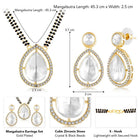 CZ & Crystal Mangalsutra Set | Sparkling Bridal Jewellery by Peora

