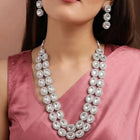 White Vintage Statement Necklace Set