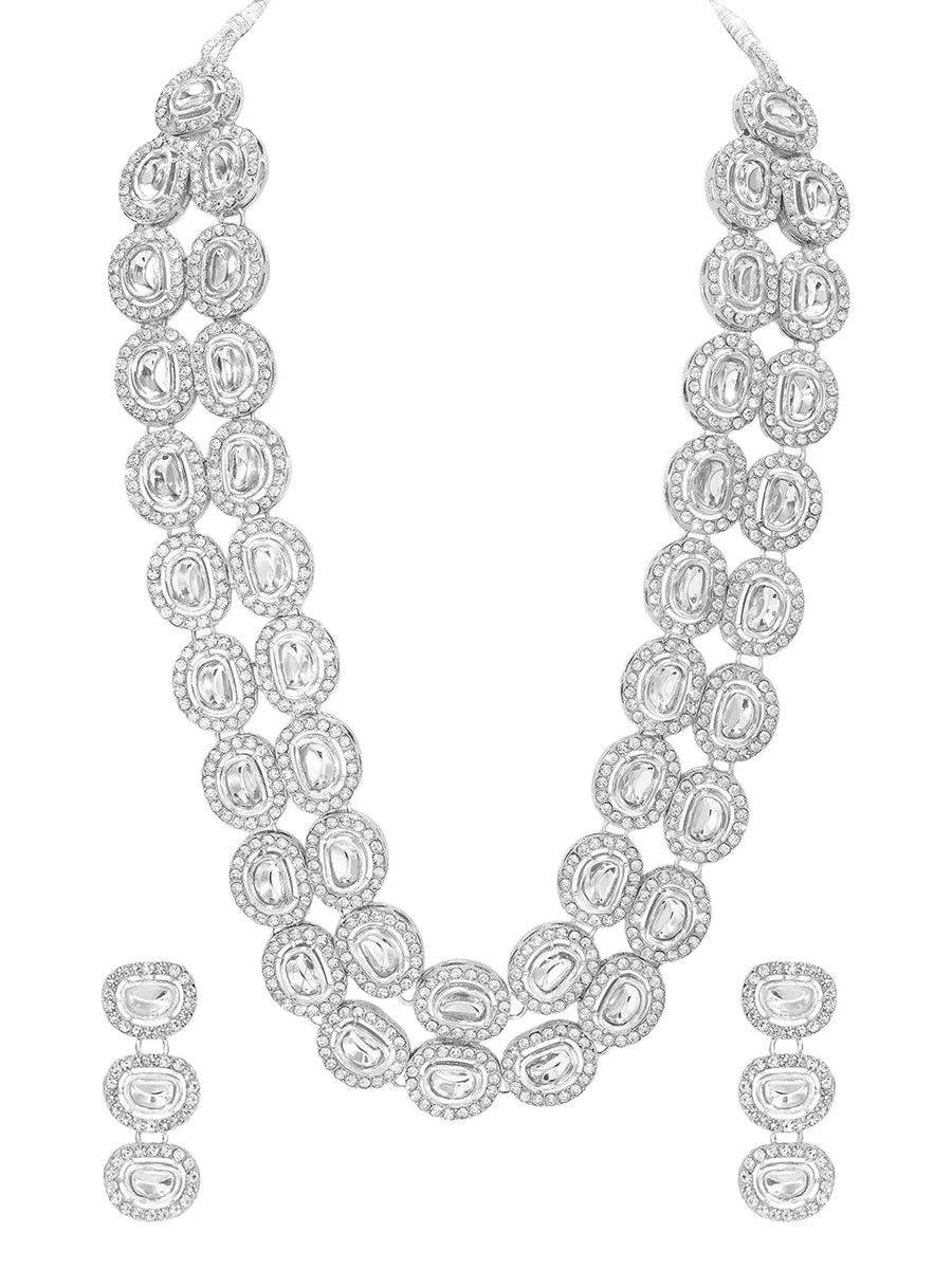 White Vintage Statement Necklace Set