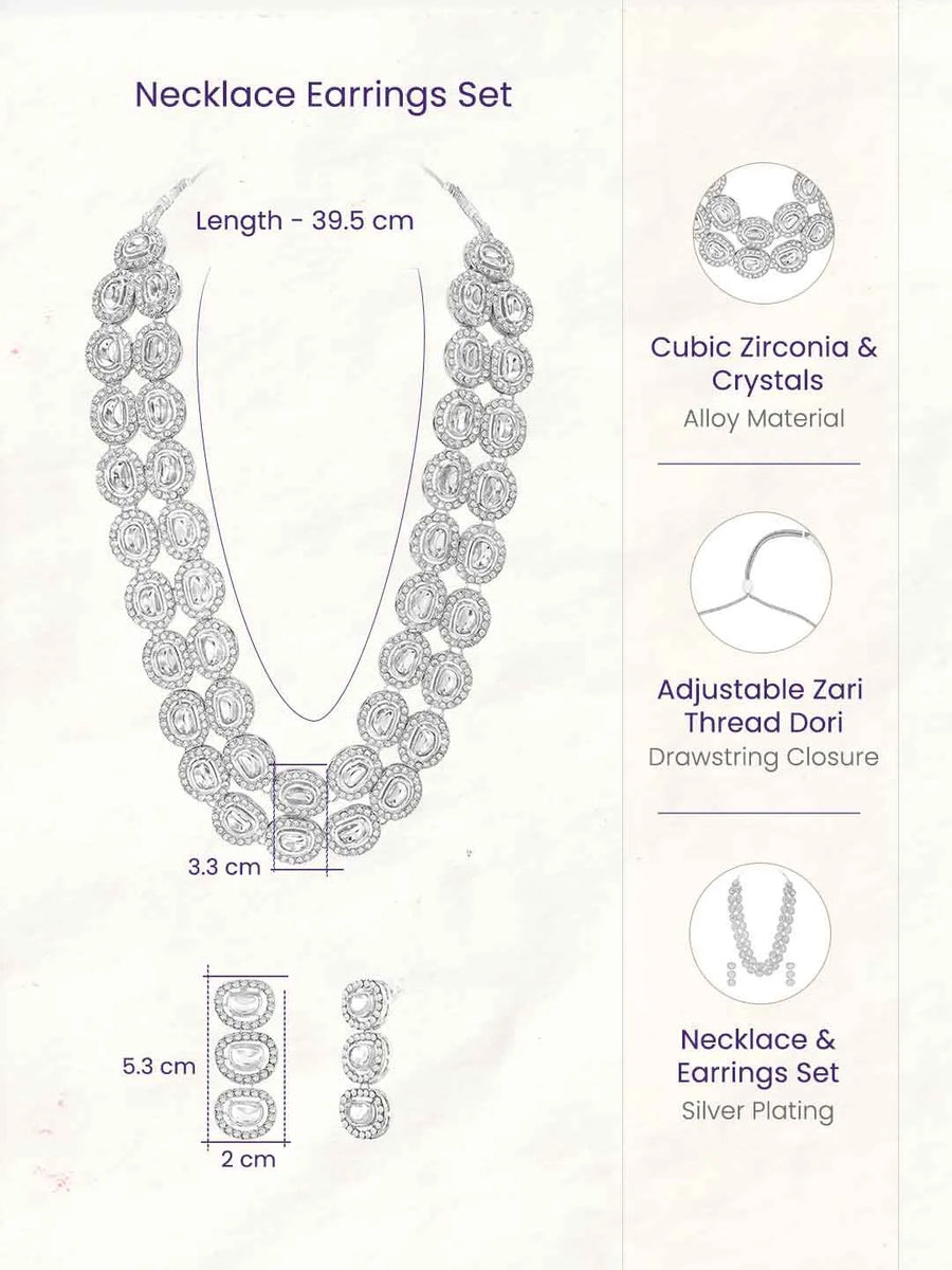 White Vintage Statement Necklace Set