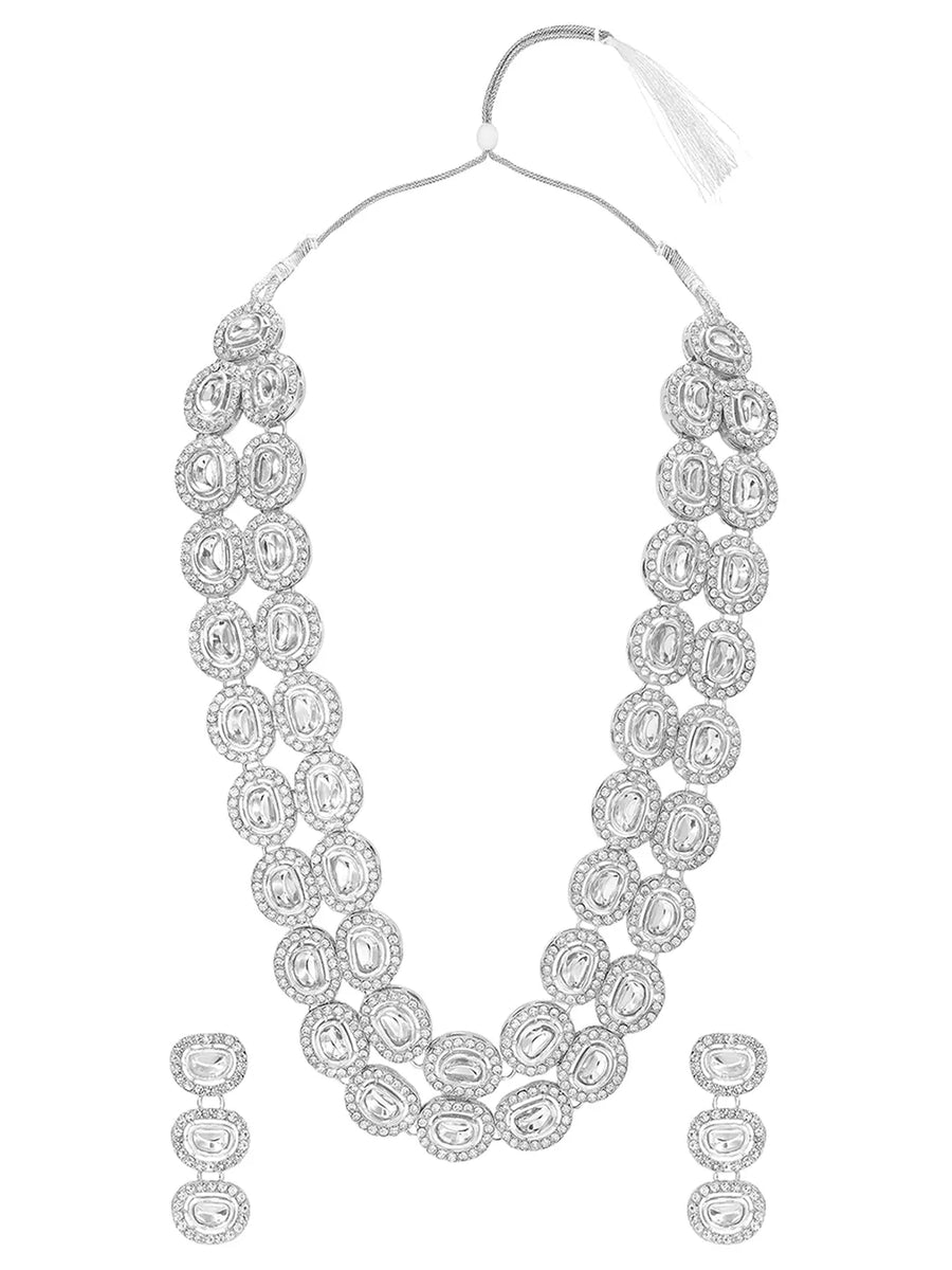 White Vintage Statement Necklace Set