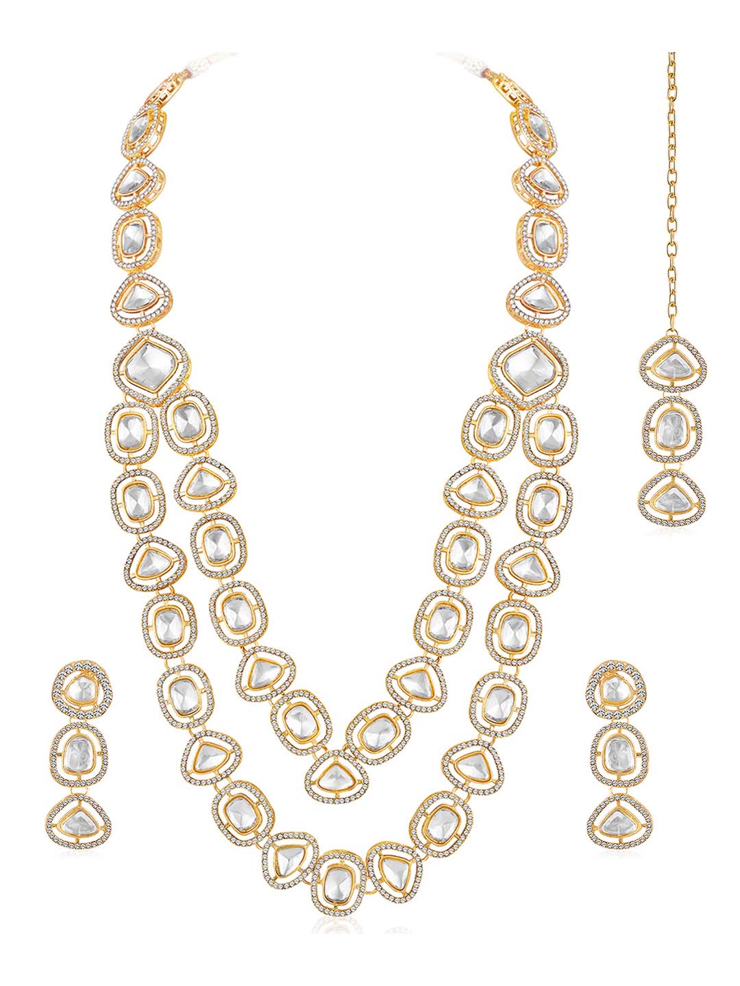 Heavenly White Sparkle Necklace Set