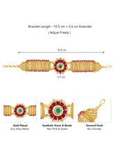 Royal Rani Pink & Green Bracelet