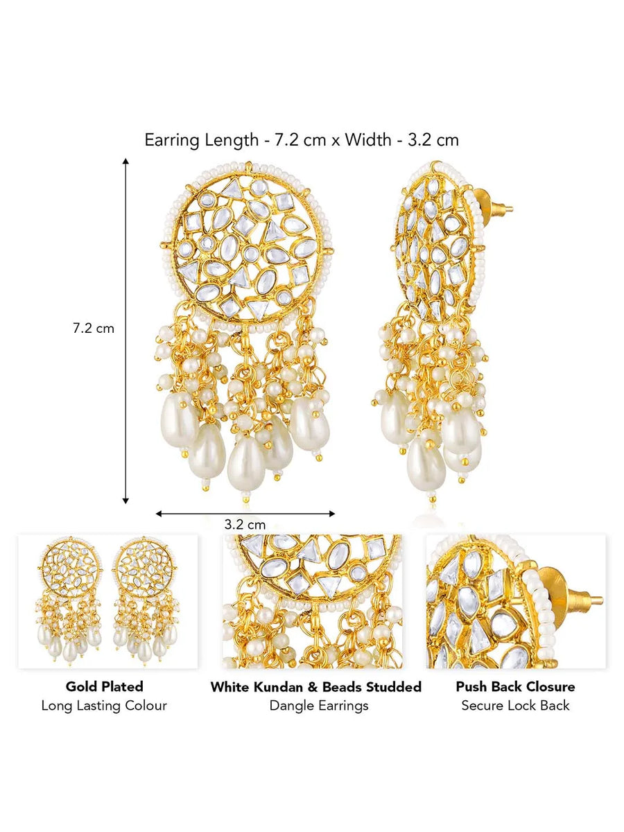 Gold Dangle Earrings – Luxurious Jewellery by Peora

