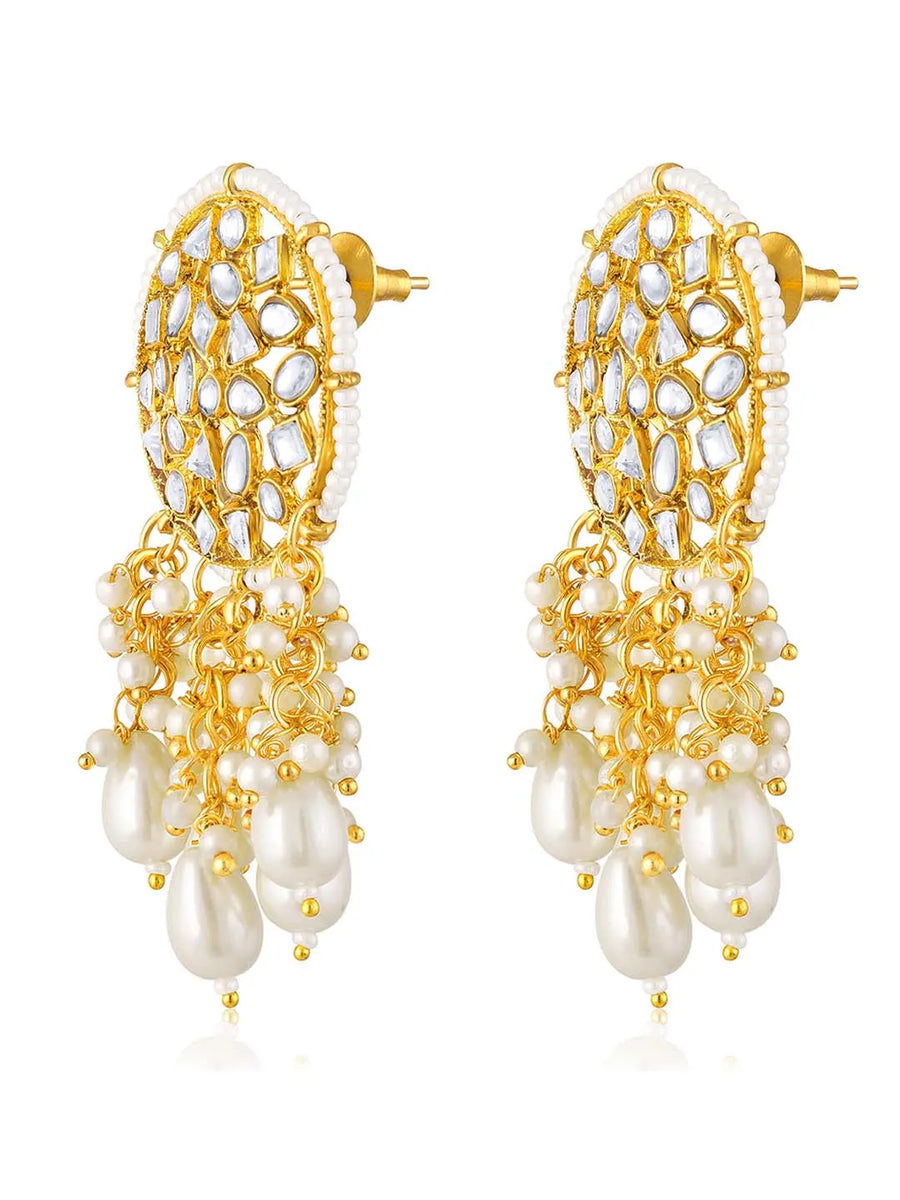 Gold Dangle Earrings – Luxurious Jewellery by Peora

