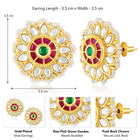 Petal Glow Stud Earrings | Peora Elegant Floral Jewellery

