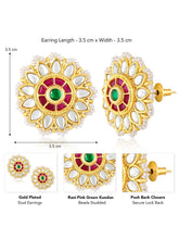 Petal Glow Stud Earrings | Peora Elegant Floral Jewellery

