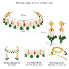 Peora Green Onyx Pearl Kundan Choker Set