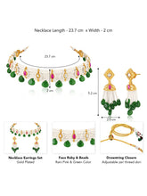 Peora Green Onyx Pearl Kundan Choker Set