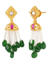Peora Green Onyx Pearl Kundan Choker Set