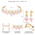 Peora Rose Pink Pearl Kundan Choker Set