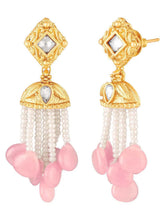 Peora Rose Pink Pearl Kundan Choker Set