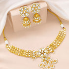 Royal Kundan Beads Necklace Jhumki Set