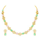 Peora Mint Elegance Necklace Set - Gold