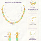 Peora Mint Elegance Necklace Set - Gold