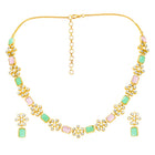Peora Mint Elegance Necklace Set - Gold
