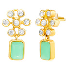 Peora Mint Elegance Necklace Set - Gold