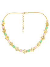 Peora Mint Elegance Necklace Set - Gold