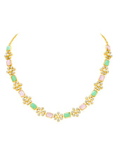 Peora Mint Elegance Necklace Set - Gold