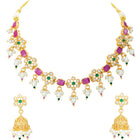 Gold Plated Multicolor Necklace Set for Women