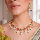 Gold Plated Multicolor Necklace Set for Women