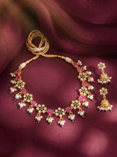 Gold Plated Multicolor Necklace Set for Women