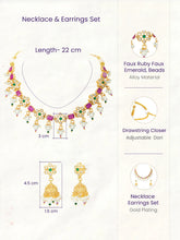 Gold Plated Multicolor Necklace Set for Women