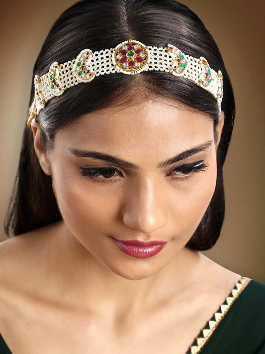 Sheesh Patti Ornament – Traditional Head Jewellery for Brides | Peora

