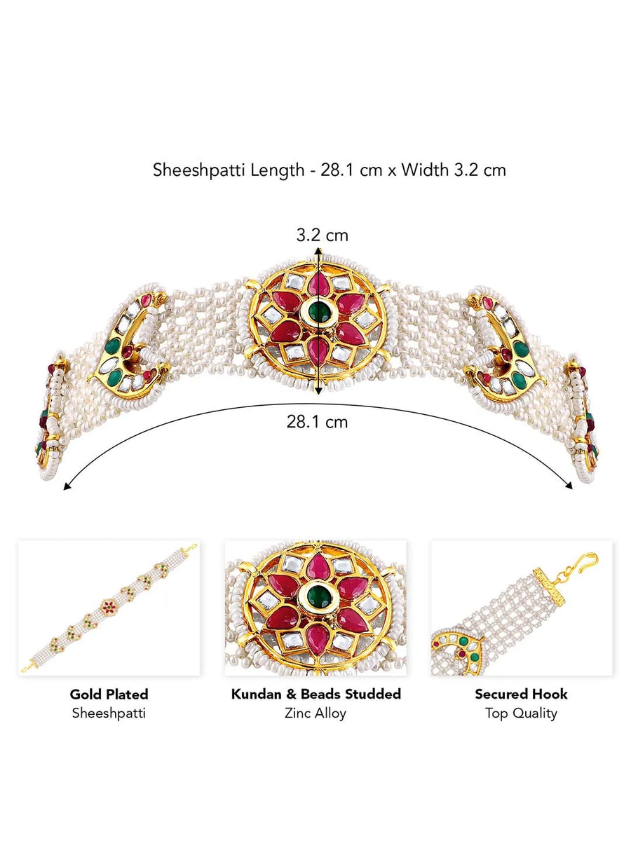 Sheesh Patti Ornament – Traditional Head Jewellery for Brides | Peora

