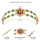 Royal Stones Sheesh Patti – Majestic Bridal Headpiece | Peora


