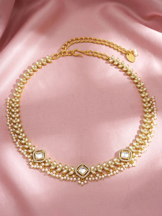 Peora Crystal Radiance Belly Chain - Gold