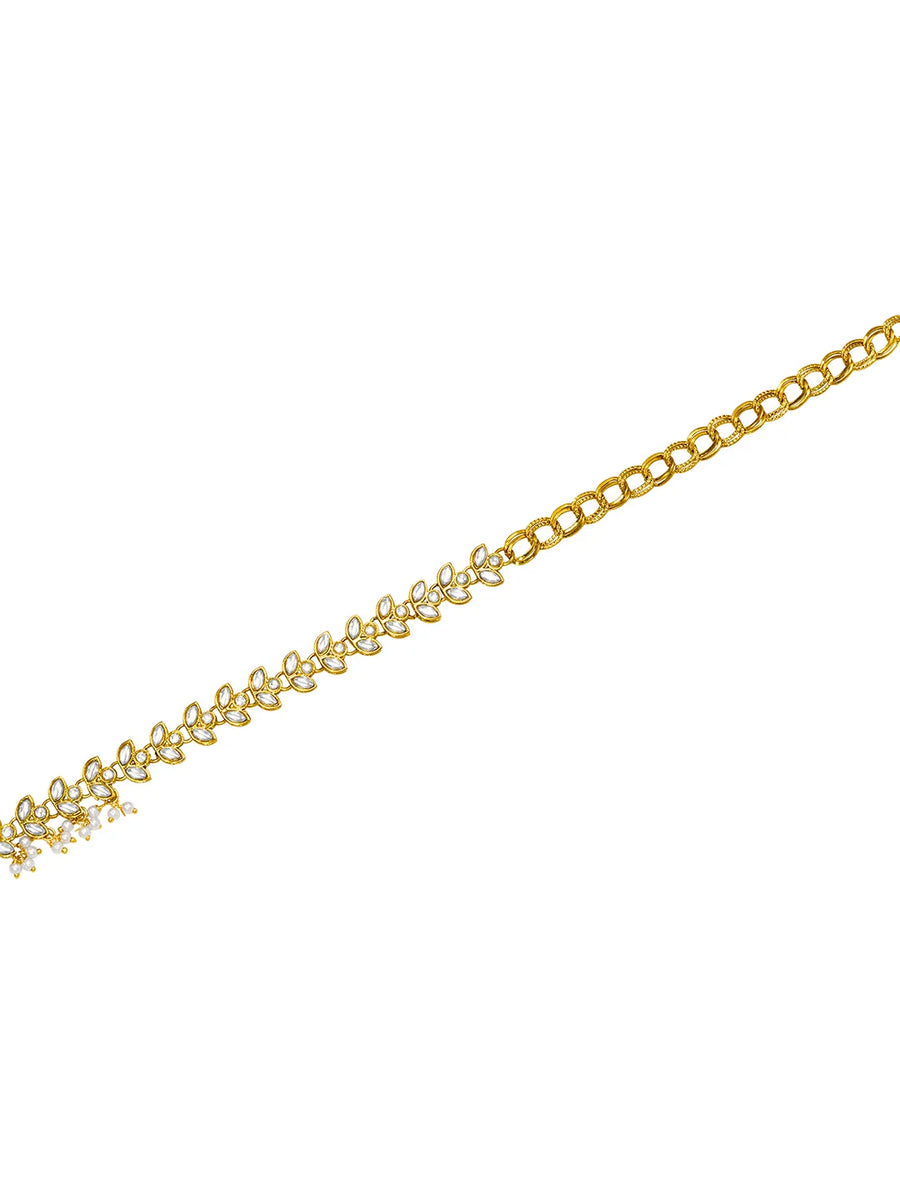Peora Crystal Radiance Belly Chain - Gold