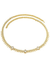 Peora Crystal Radiance Belly Chain - Gold