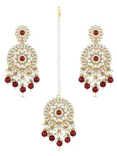 Classic Maroon Maang Tikka Set