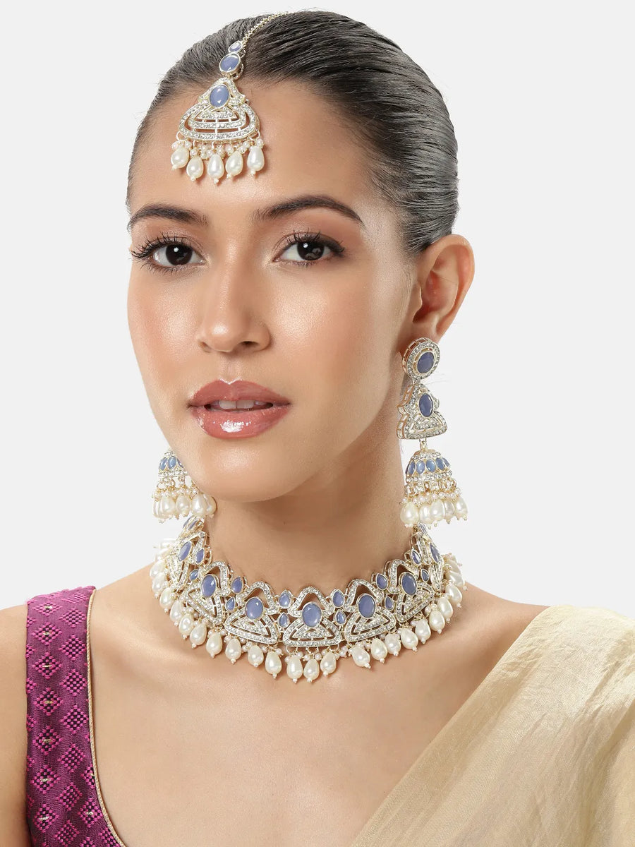 Timeless Polki Pearl Drop Wedding Set