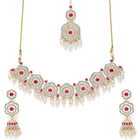 Floral Pearl Drop Bridal Necklace Set