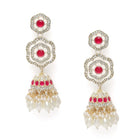 Floral Pearl Drop Bridal Necklace Set