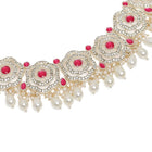 Floral Pearl Drop Bridal Necklace Set