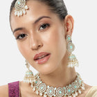 Elegant Pearl Drop Bridal Necklace Set